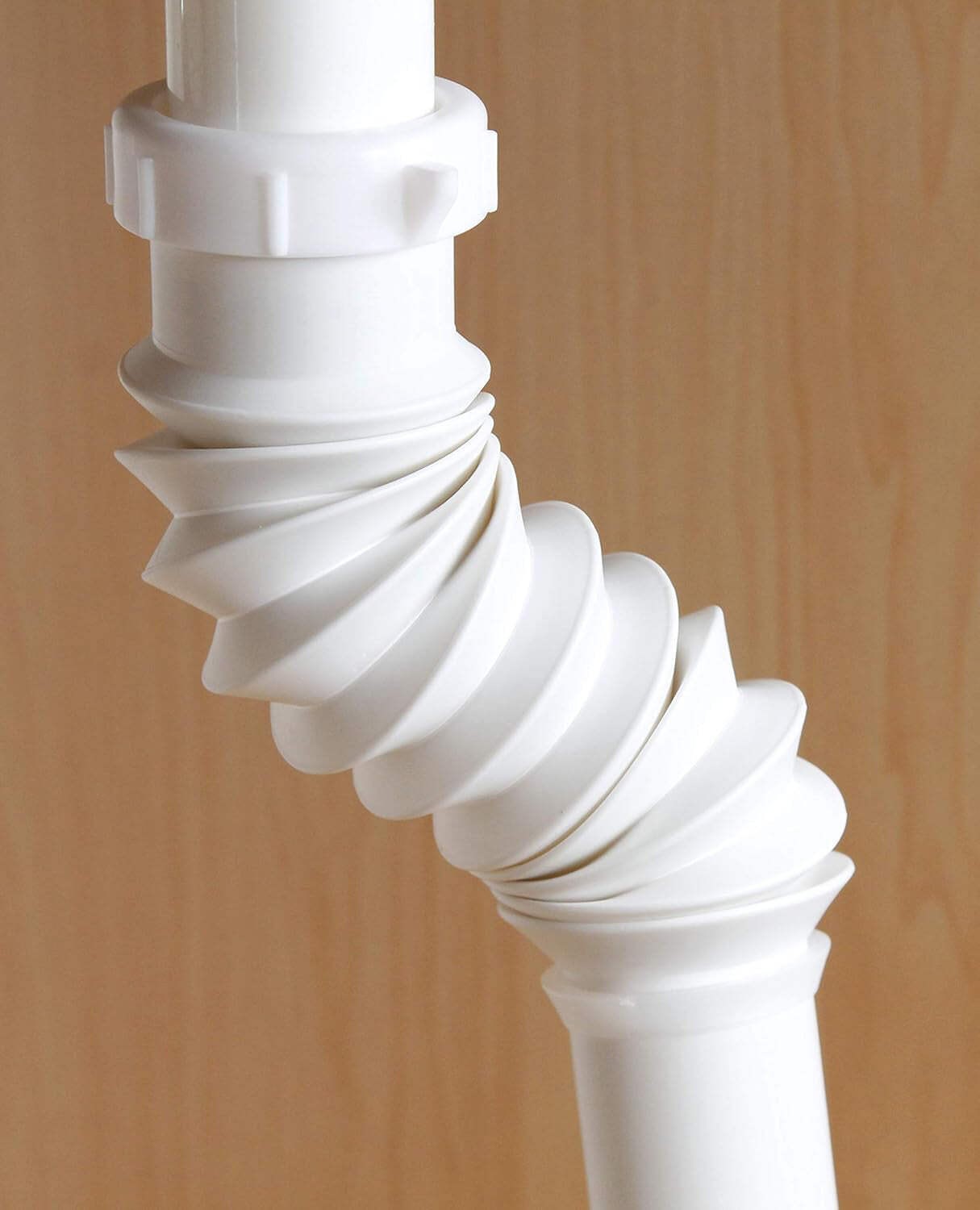 PVC Extension Tube 1-1/4″ x8″ with Nut & Washer Drain Tailpiece White