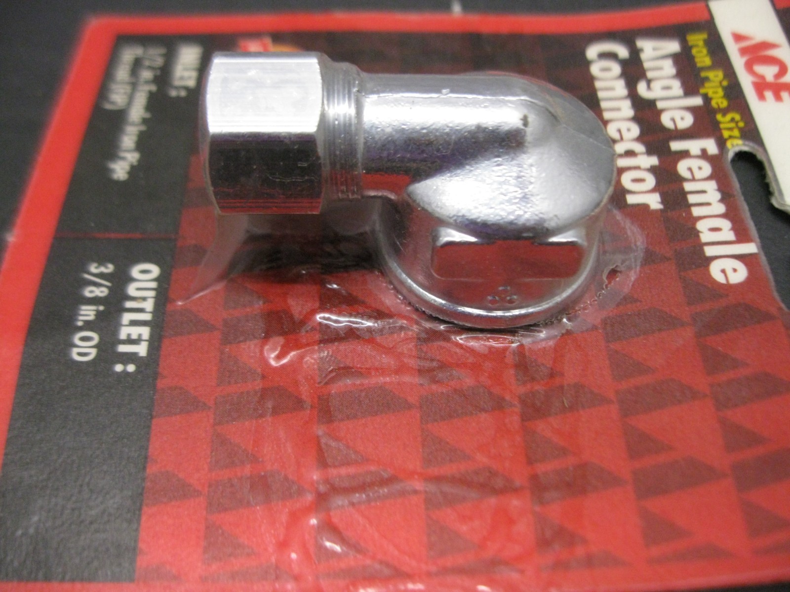 Lot of 4 Ace 40324 Iron Pipe Size Angle Female Connector 1/2in FIP 3/8 in OD NOS