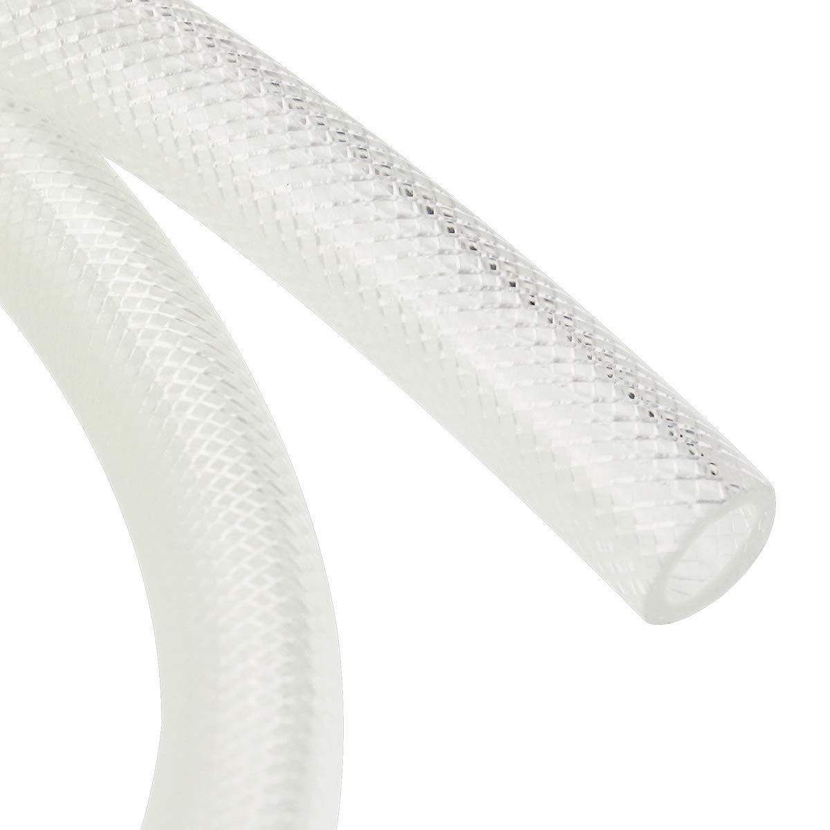 1/2″ Id X 3/4″ Od – 10 Ft High Pressure Braided Clear Pvc Vinyl Tubing