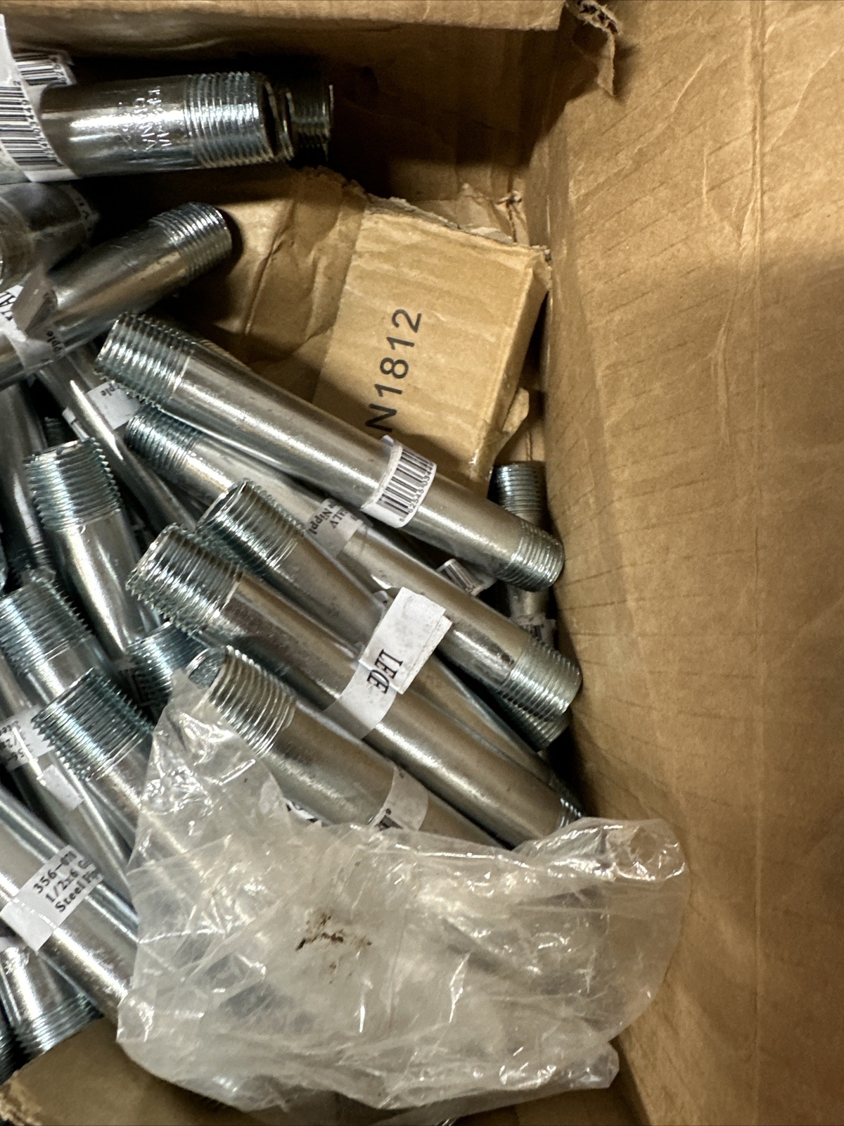 Qty:50 Legend Valve 356-070 Platinum Series Galv. Steel Pipe Nipples 1/2″ x 6″
