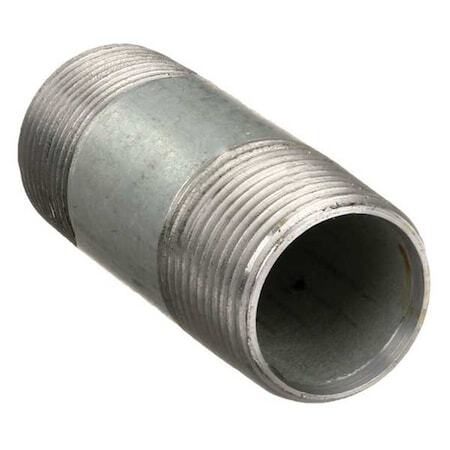 Zoro Select 569-060 2-1/2″ Mnpt X 6″ Tbe Galvanized Steel Pipe Nipple Sch 40