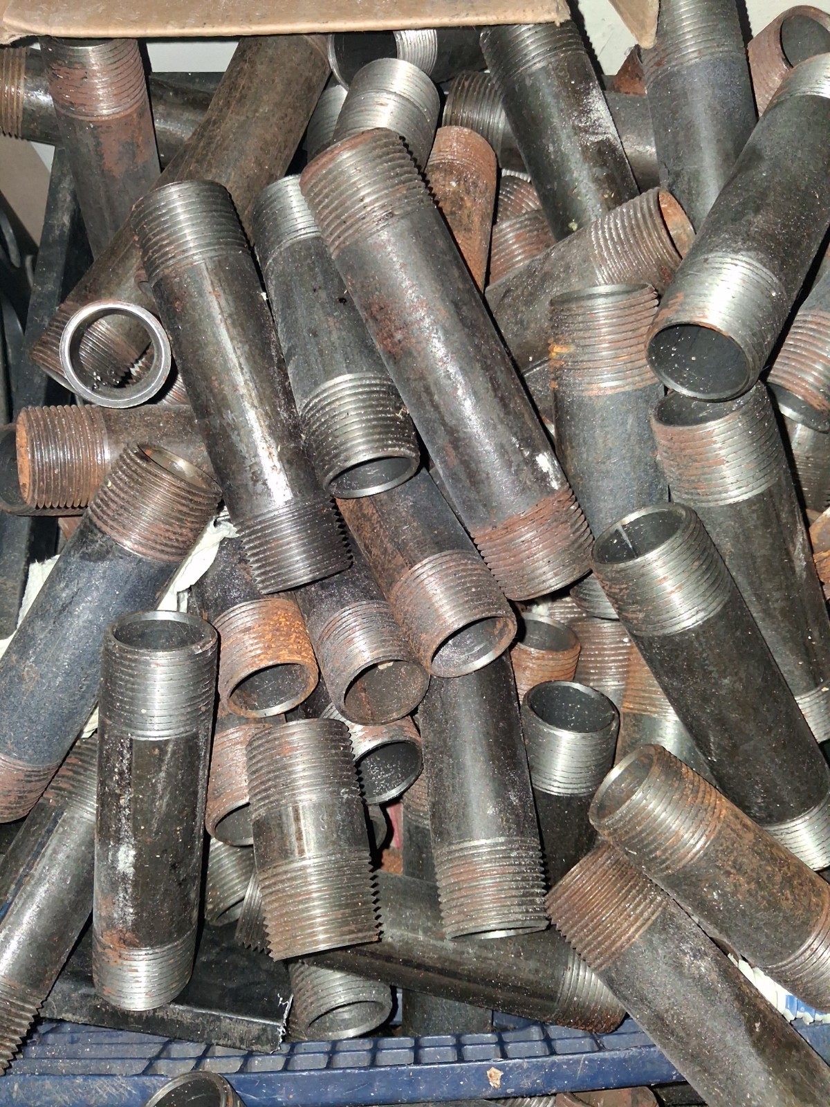 1″ Black Pipe Nipple NPT Threaded Both Ends 2″ X 25 Pcs USA Mex Matco NOS