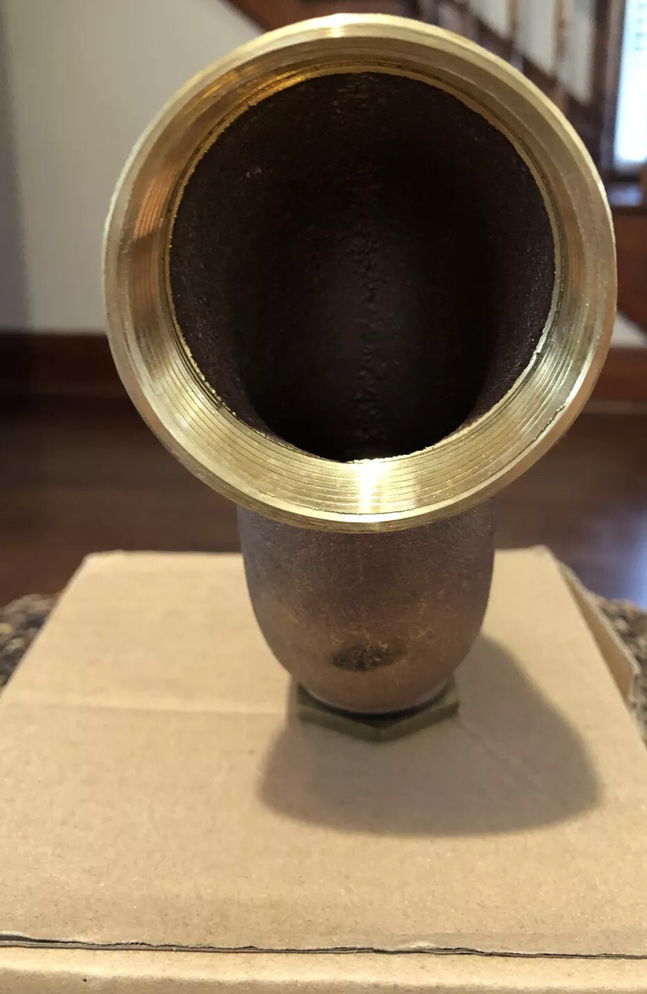 EVERFLOW Supplies 2” x 1-1/2” NY Trap, RB with Cleanout Item 2112 Rough Brass