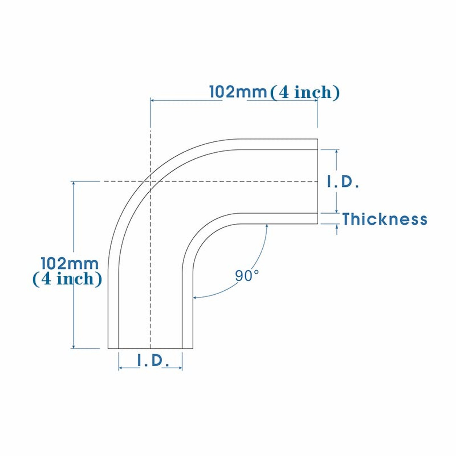 45 Degree Elbow silionce Coupler Reinforced Hose,4-Ply Turbo/Intercooler/Inta…