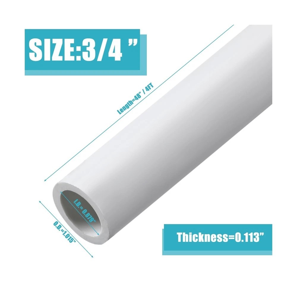 Sasylvia 10 Pcs Length PVC Pipe White DIY PVC Projects Sch40 Furniture Grade