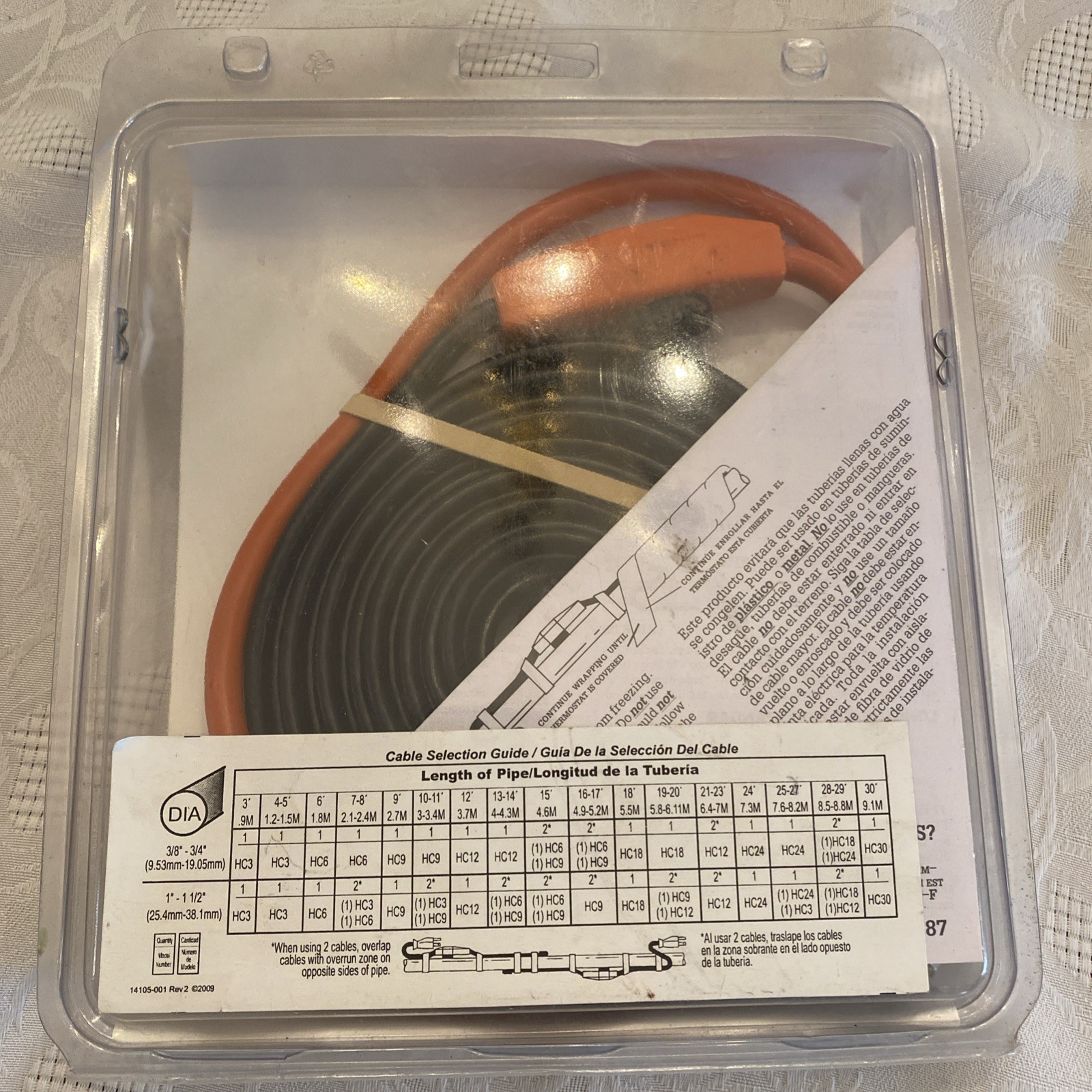 Thermwell Frost King HC12 Freeze Protect 12′ Electric Water Pipe Heat Tape Cable