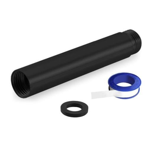 Shower Extension Arm, Solid Stainless Steel Shower Pipe Matte Black 4 Inch