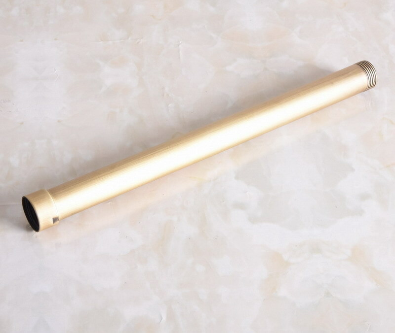 Shower Faucet 320mm Long Pipe Extension Tube Pipe Bathroom Antique Styles Brass