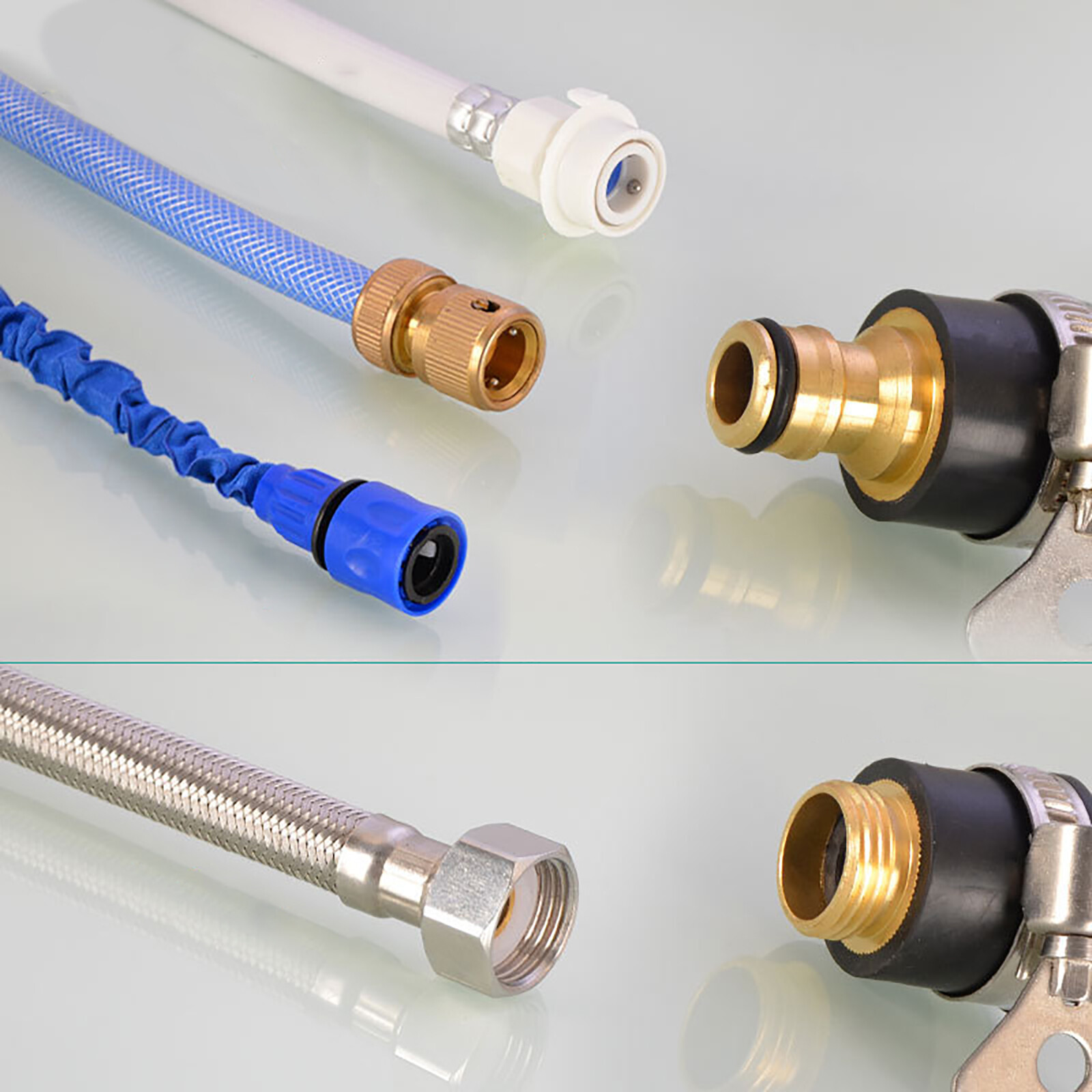 Quick Connect Easy Brass Fittings Spray Nozzle Tap Connector Garden Water Hose