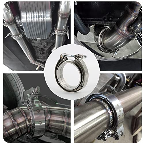 2″ V Band Clamp with Flange 4 PCS Stainless Steel Male Female Replacement For