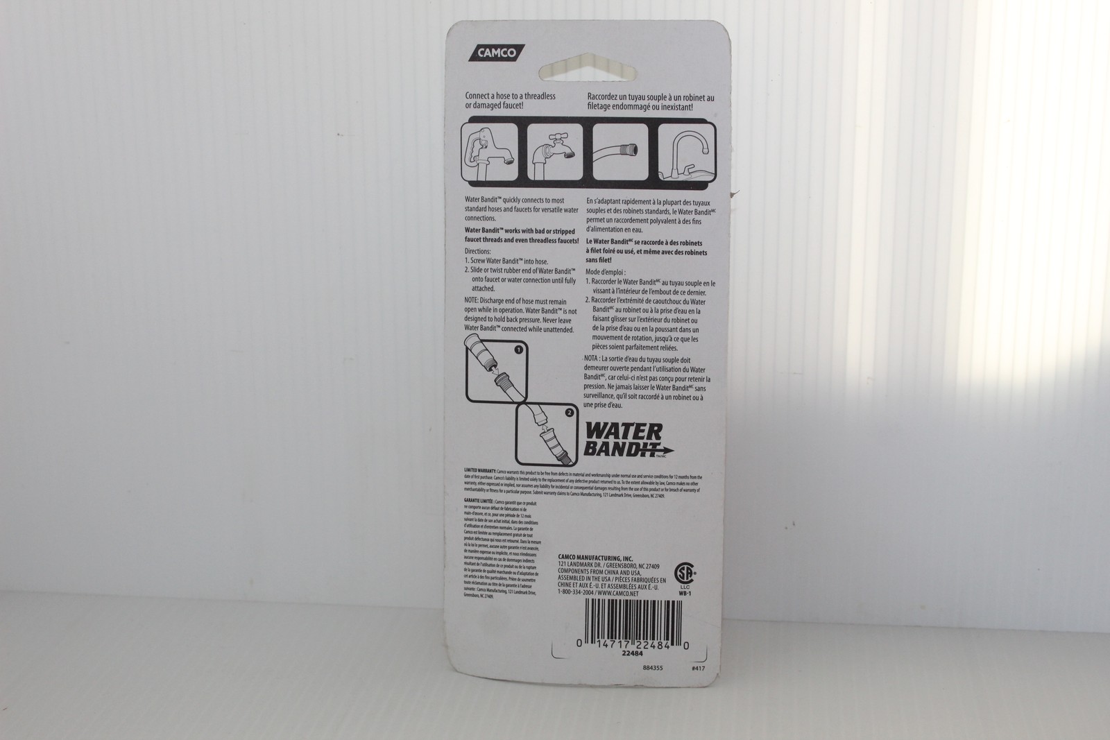 CAMCO Water Bandit Hose Connector Adapter for Threadless & Damaged Faucets