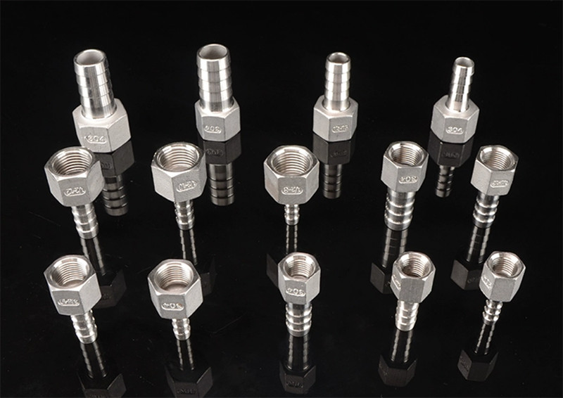 BSP 3/4″ 1/2″ 3/8″ Stainless Steel Female Fitting x Barb Hose Tail End Connector