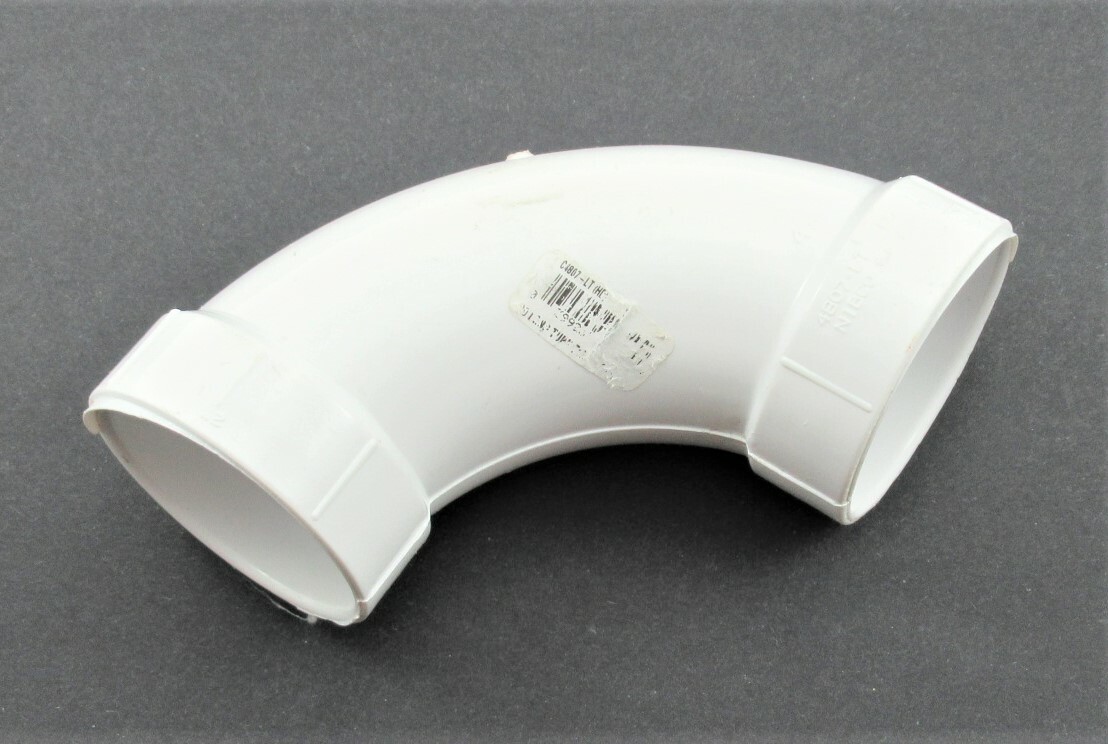 PVC Pipe Fitting 2″ PVC DWV 90 Degree Hub x Hub Long Turn Elbow C4807LTHD2