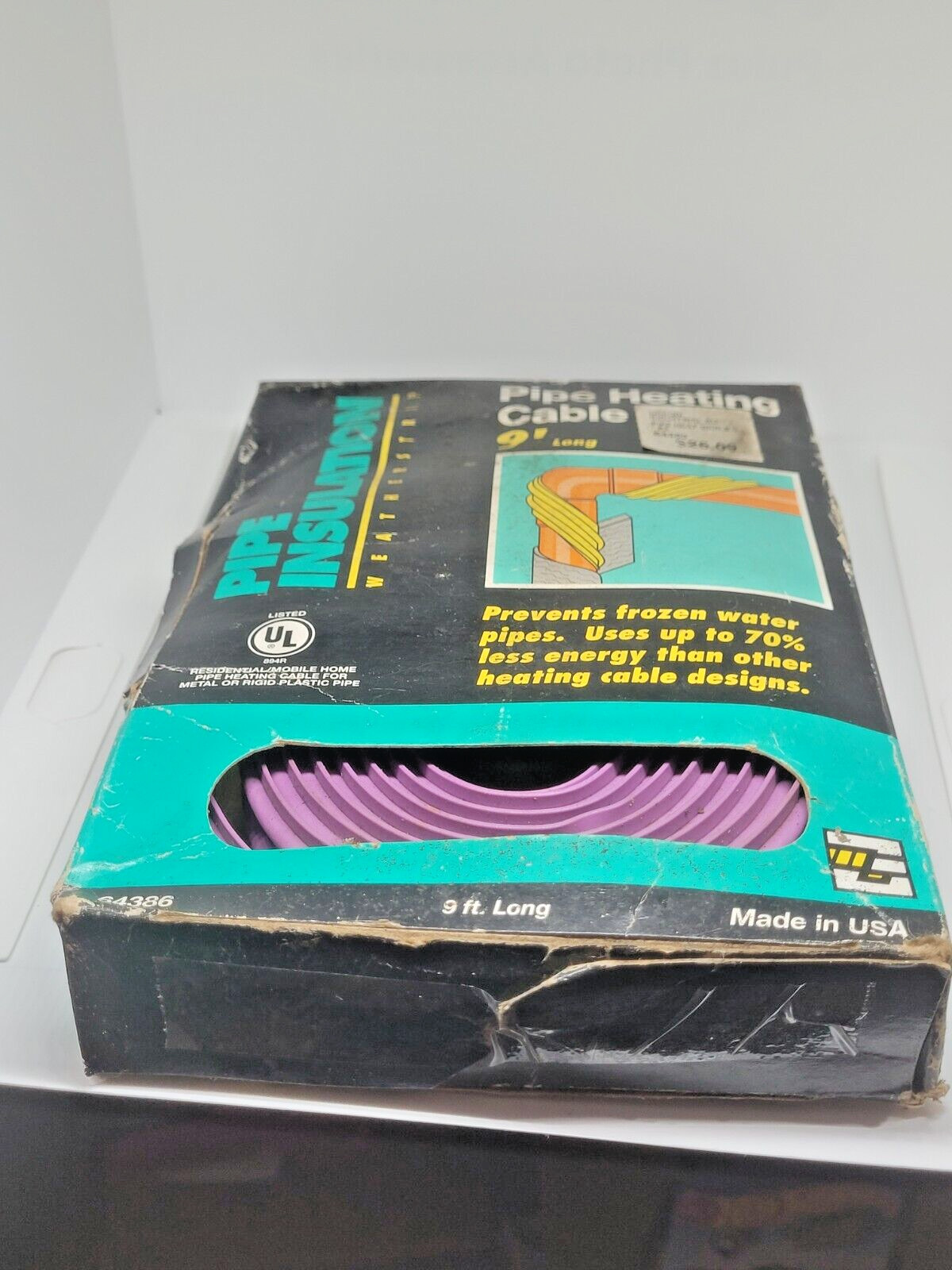 md 64386 Electric Pipe Heating Cable 9′ – NEW OLD STOCK Made In USA BB13-803