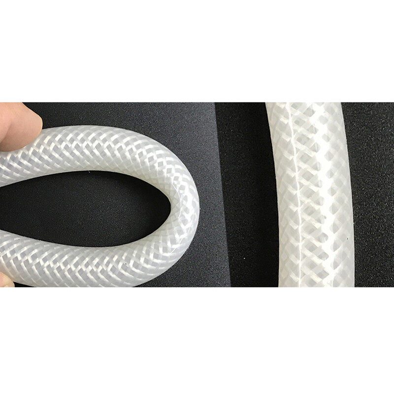 White Silicone Braided Hose Food Grade ID 4mm-12mm Reinforced Tube Tubing Pipe