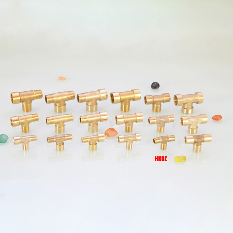 Brass BSP Pipe Fittings T-Shape Equal/Female Thread Tee Connector Tube Adapters