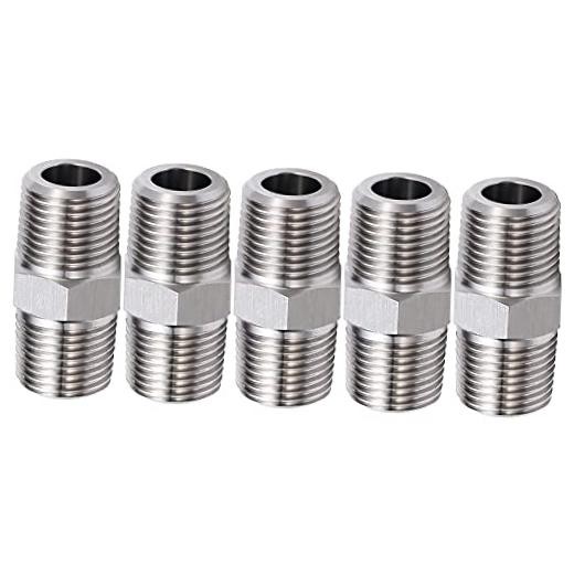 1/2″ Male to 1/2″ Male NPT 1/2″ X 1/2″ NPT( O.D x O.D: 3/4″ x 3/4″ ) Packof5