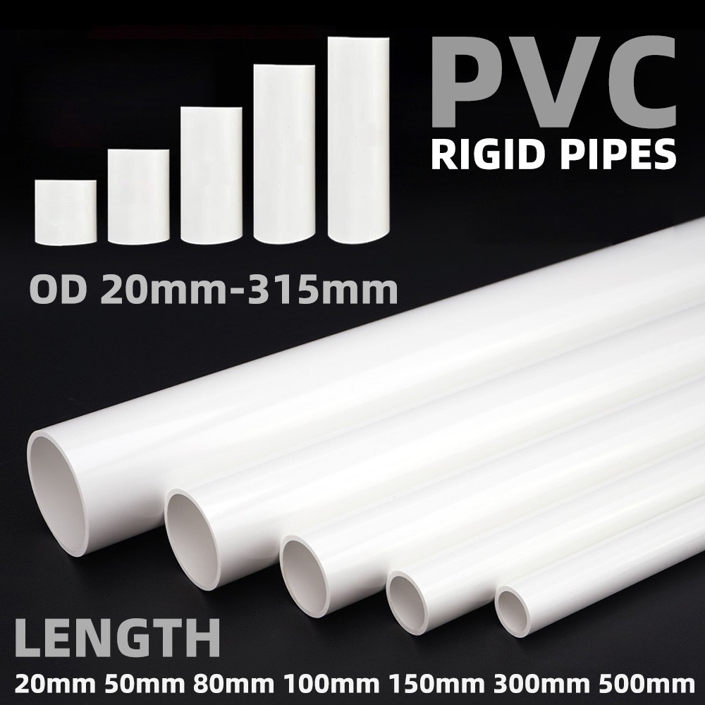 20-315mm White PVC Round Tube / Pipe Solvent Weld Length 2cm 5cm 8cm 10cm ~ 50cm