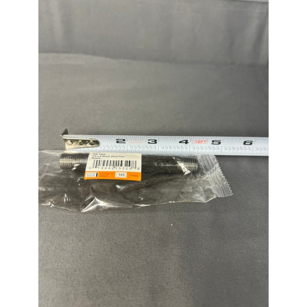 Steel Pipe Nipple 1/4 x 4 Black NIP
