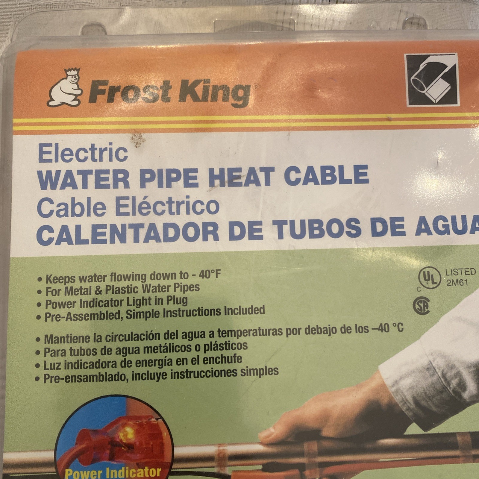 Thermwell Frost King HC12 Freeze Protect 12′ Electric Water Pipe Heat Tape Cable