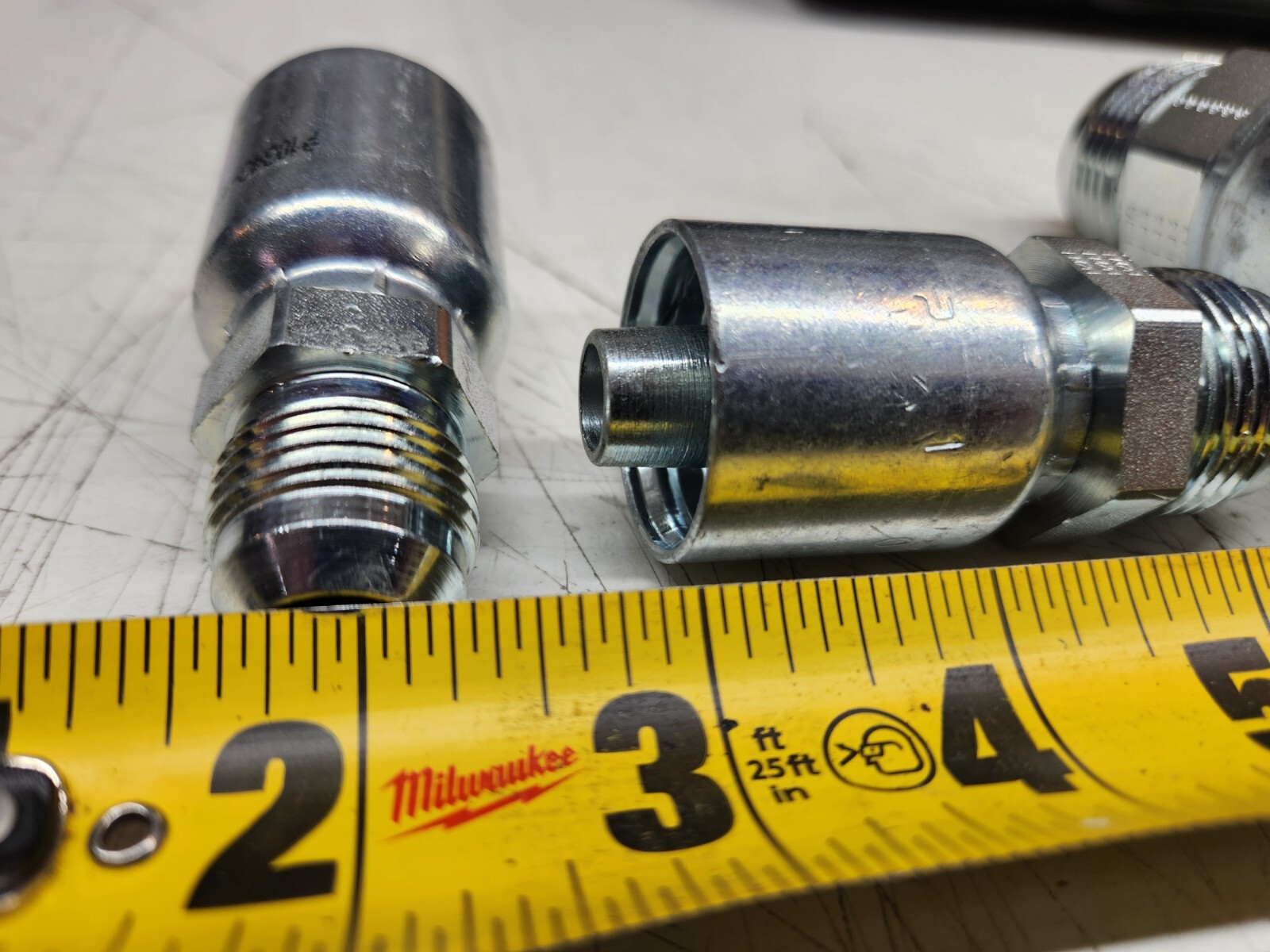 Various Sizes of Parker 10343 Straight Hydraulic Hose Crimp x Male JIC Fitting