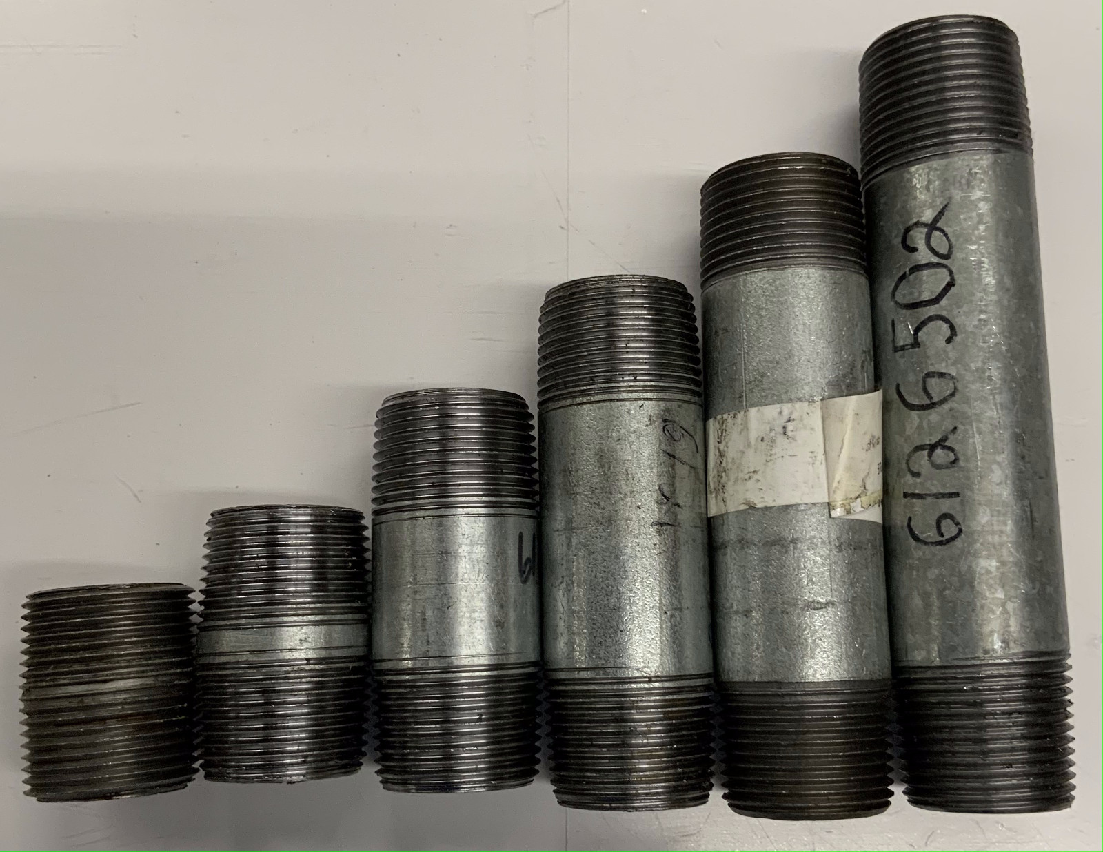 1″ Galvanized Pipe Nipple NPT Threaded Both Ends