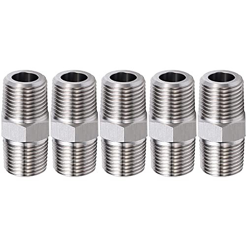 1/2″ Male to 1/2″ Male NPT 1/2″ X 1/2″ NPT( O.D x O.D: 3/4″ x 3/4″ ) Packof5