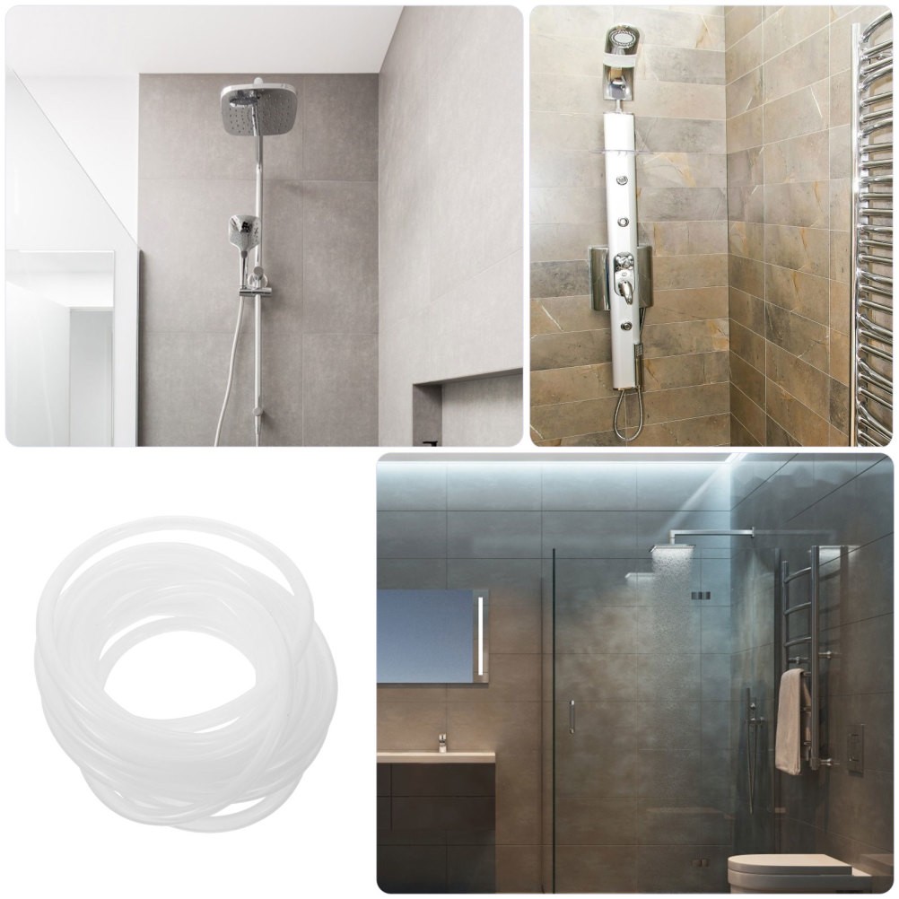 Silicone Shower Hose Inner Tube 6M White Flexible Leak Proof for Bathroom