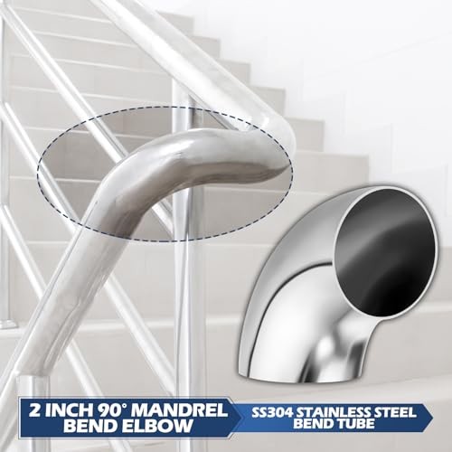 Pieces 90° Mandrel Bend Elbow SS304 Stainless Steel Pipe Elbow 2 Inch 6