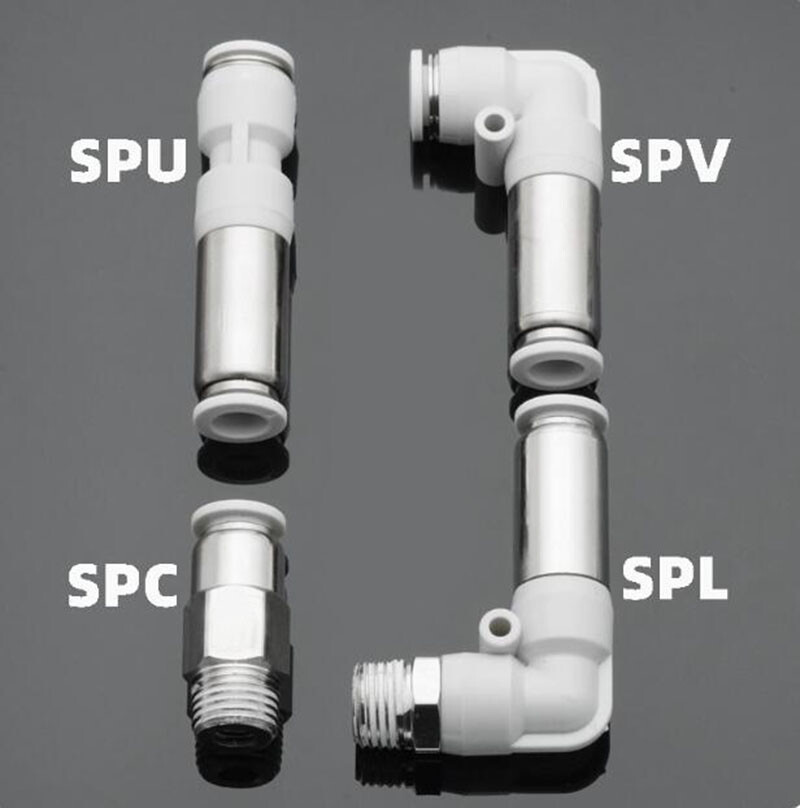 Pneumatic Push Fit Fitting One-way Check Valve Air Tube Connector Straight Elbow