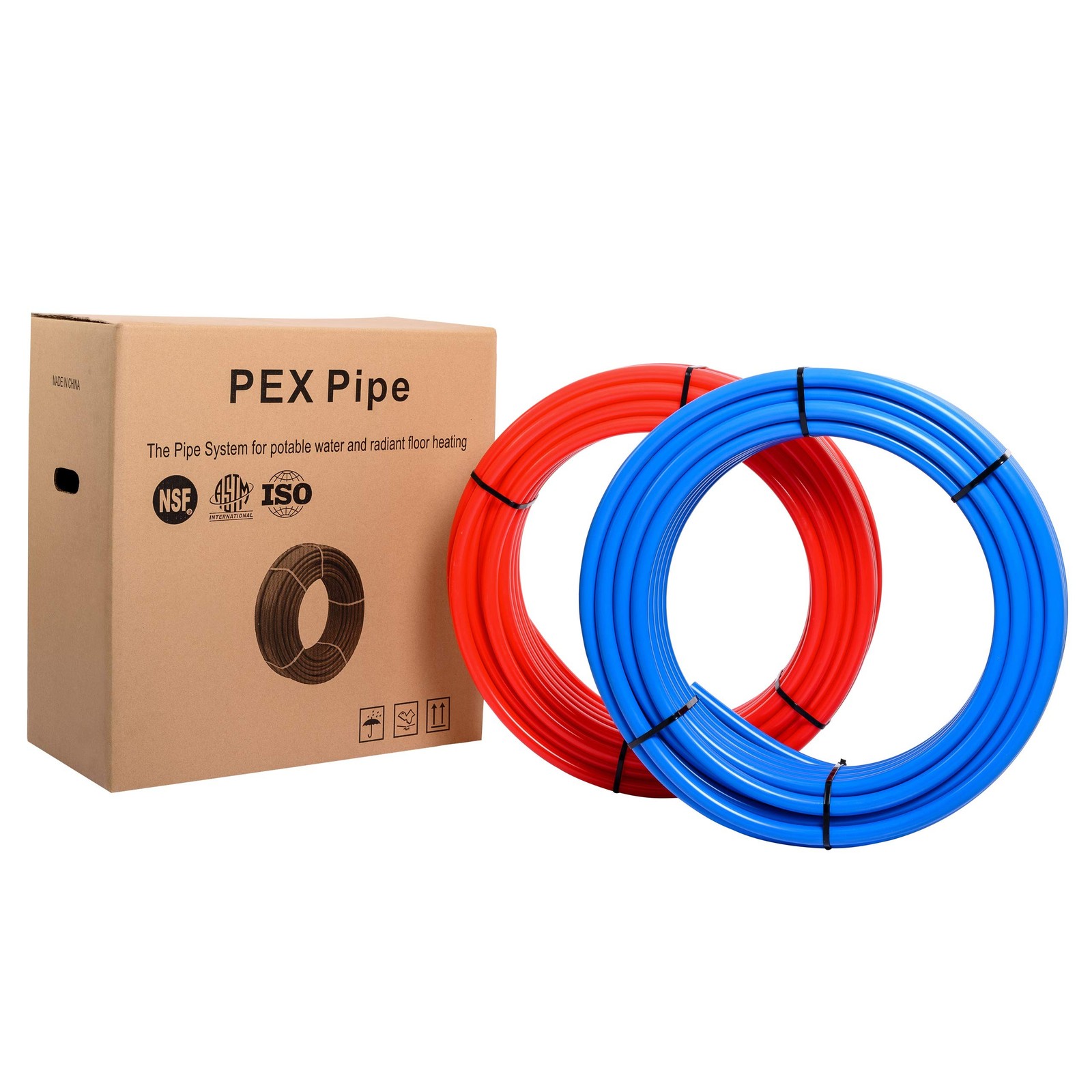 EFIELD 1/2 Inch 2 x100 ft Pex-b Pipe/Tubing(200 Ft), Fitting, Crimping Clamp …