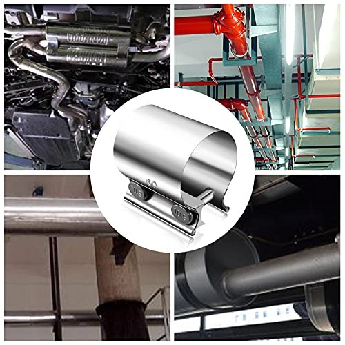 1.75″ Butt Joint Band Exhaust Seal Clamp Sleeve,45mm Stainless Steel 1.75 inch