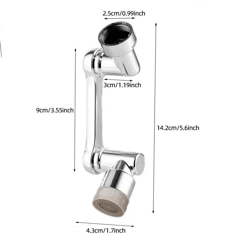 Extension tip for universal tap adjustable arm, kitchen, bathroom