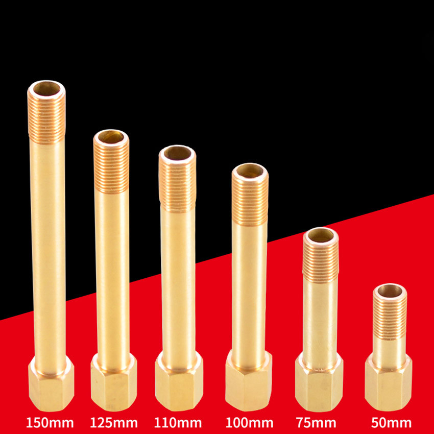 BSP 1/8″ 1/4″ 3/8″ Male to Female Brass Tap Thread Extension Connectors Adapters