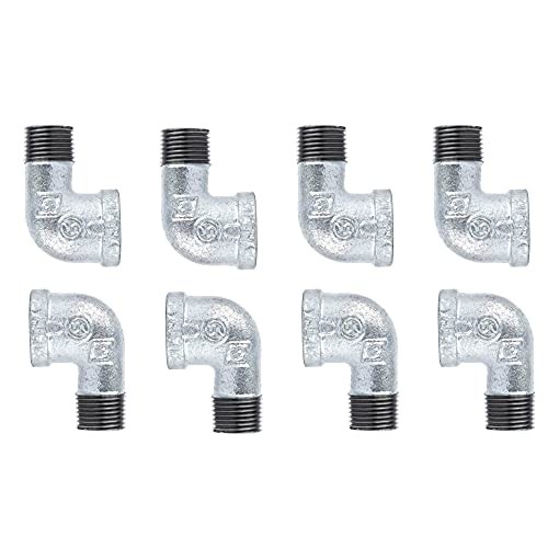 PIPE DÉCOR 1/2 in. Authentic Galvanized Malleable Iron 90 Degree FPT x 1/2 INCH