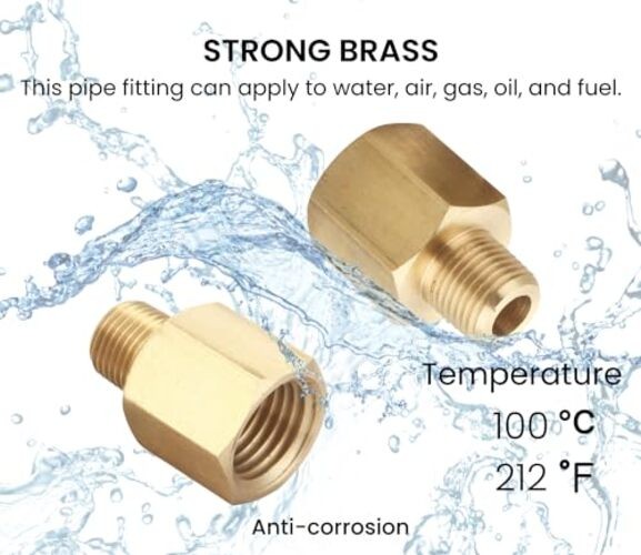 1/4 Inch Female to 1/8 Inch 1/8 Inch NPT Male x 1/4 Inch NPT Female 2 Piece