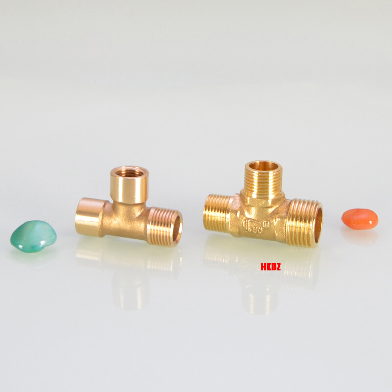 Brass BSP Pipe Fittings T-Shape Equal/Female Thread Tee Connector Tube Adapters