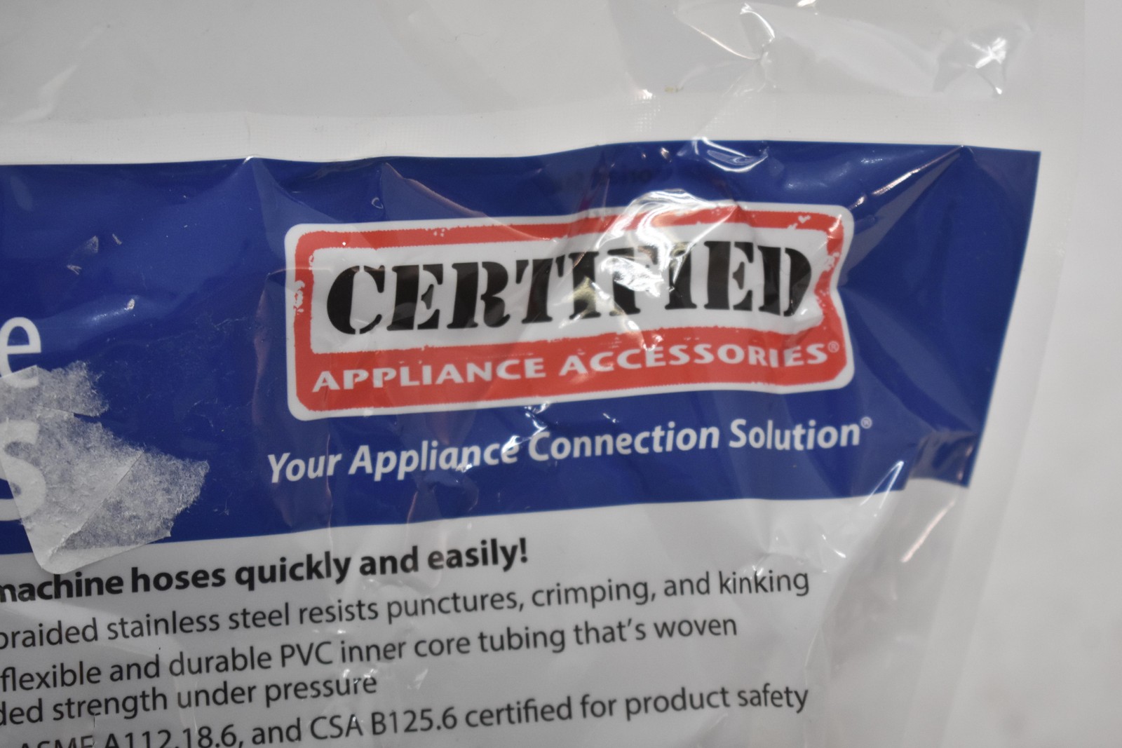 2 Pack Certified Appliance Accessories Washing Machine Hoses 6 Ft Stainless