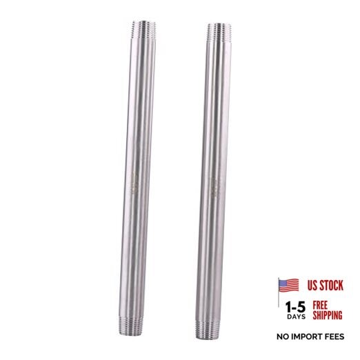 3/8″ X 3/8″ NPT Male Nipple Stainless Steel 3/8″ Male NPT 8″ Length (pack of 2)