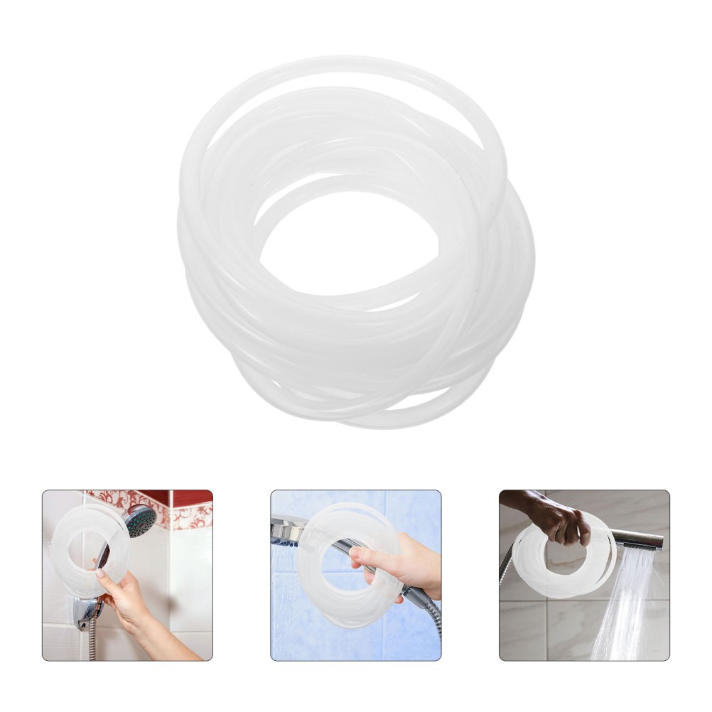 Silicone Shower Hose Inner Tube 6M White Flexible Leak Proof for Bathroom