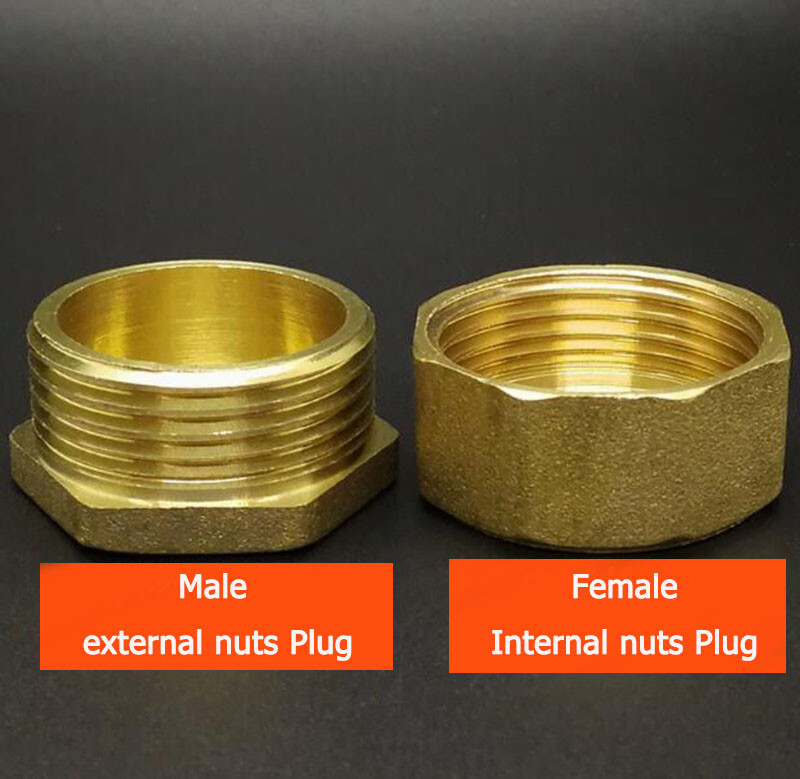 Brass+Stainless Steel Female Male Hexagon Nuts Socket Plug 1/2″ 3/4″ 1-1/2 1-1/4