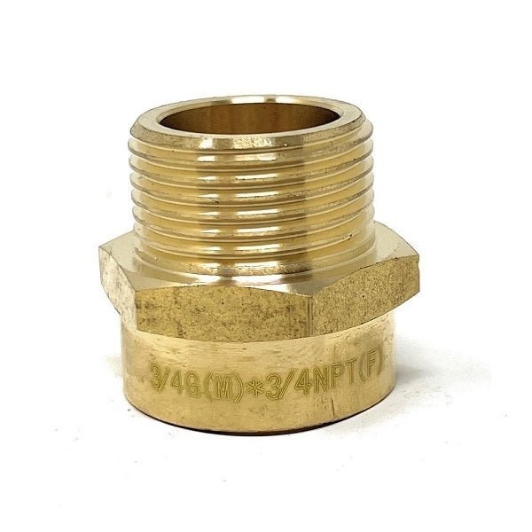 Metric BSP G 3/4″ Male to NPT 3/4″ Female Pipe Fitting Adapter – Lead-Free