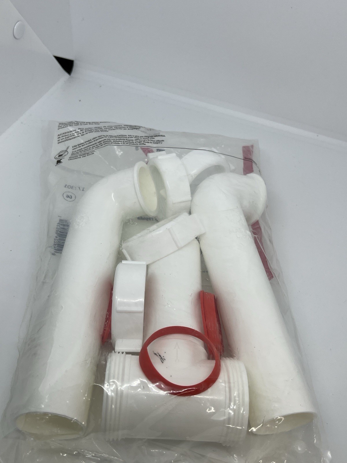 Keeney 1-1/2″ x 16″ Center Outlet Waste Kit Double Bowl Sink White 130A-16WK