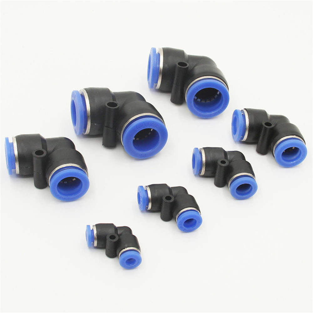 1 Pcs 4mm-16mm Pneumatic 90 Degree Elbow Connector Push in Fitting Air Hose Tube