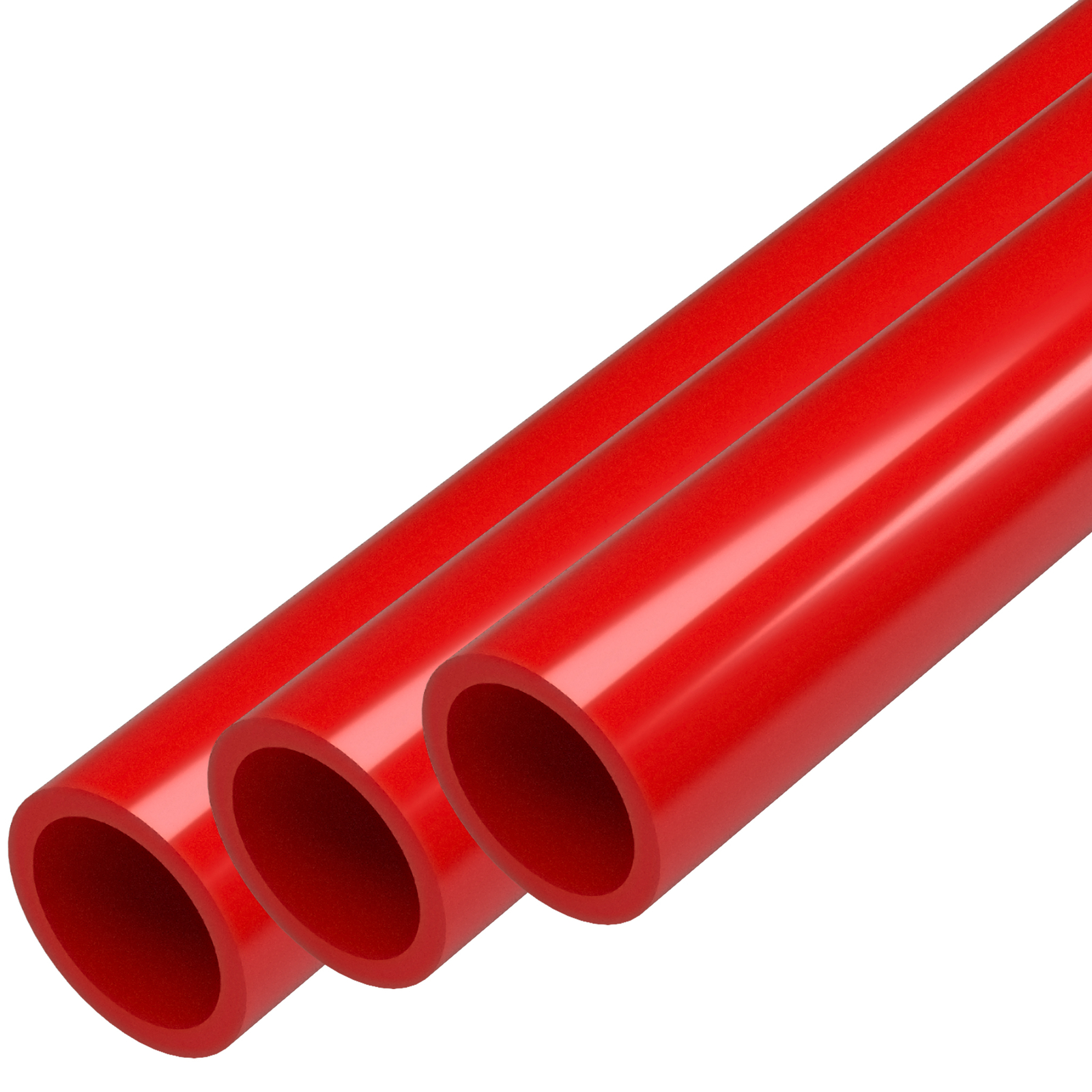 3/4 Sch 40 Furniture Grade PVC Pipe, 40″L, Red (3-PK), FORMUFIT-Made in US