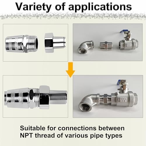 1/4″ NPT Male Hex Nipple Pipe Fittings, 304 Stainless Steel 1/4 1/4″ male, 4pcs