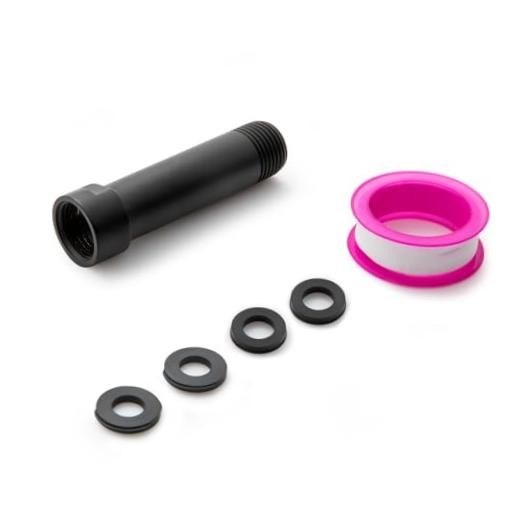 Shower Head Extension Arm Shower Arm Extension Shower Head Matte Black 3 in