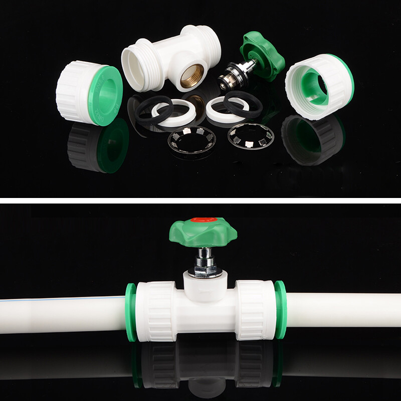 PPR Pipe Ball Valve/Shut-off Valve 20mm 25mm 32mm Quick Plug Fitting Adapter
