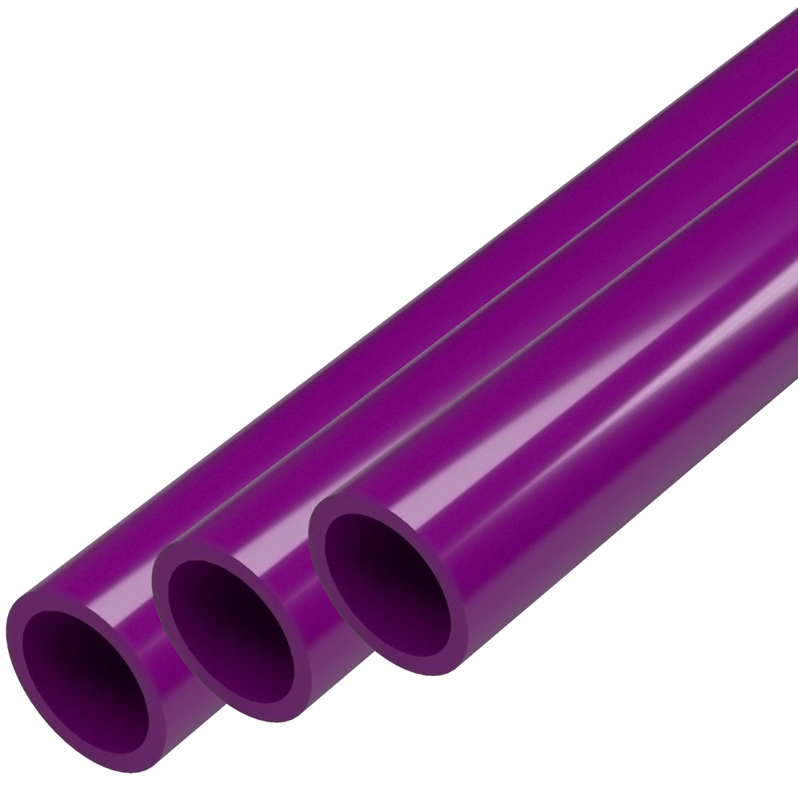 3/4 Sch 40 Furniture Grade PVC Pipe, 40″L, Purple (3-PK), FORMUFIT – Made in USA