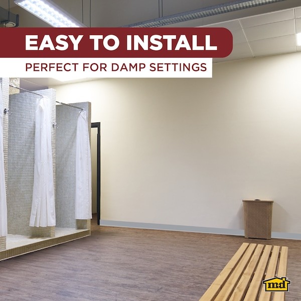 Zoro Select 820N94 Wall Base Molding, 120 Ft L, Silver Gray, 820N94